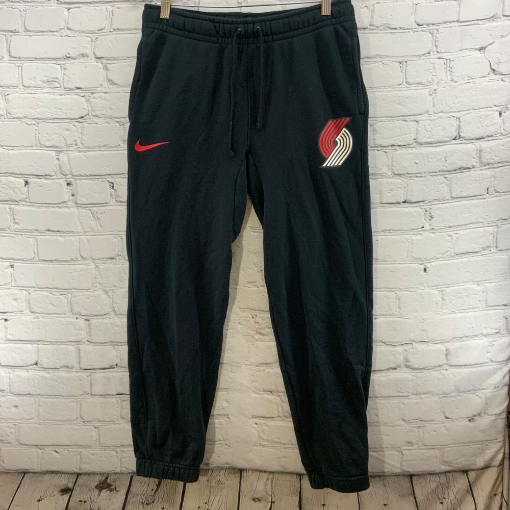 Nike NBA Trailblazer Sweatpants Sz S‎ Small Mens Black with Logo